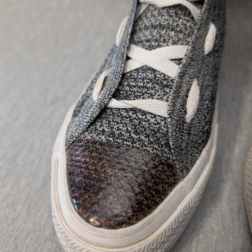 Converse Chuck Taylor Fly Knit High Top Sneakers M 8.5 W 10.5 Gray Brown - Picture 5 of 14